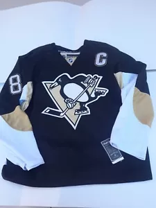 PITTSBURGH PENGUINS #87 SIDNEY CROSBY CENTER ICE REEBOK CCM NHL JERSEY MENS - 52 - Picture 1 of 12