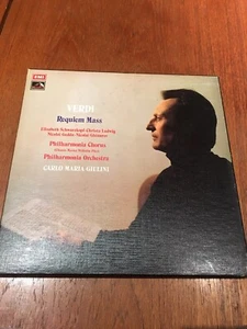 SLS 909 Verdi Requiem Mass Schwarzkopf Ludwig Giulini 2xLP Angel Box Set EX/VG - Picture 1 of 2