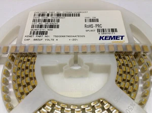 500 Stück 680µF 4V Tantal SMD Kondensatoren Bauform D 20% ESR=25mOhms (M2028A) - Picture 1 of 3