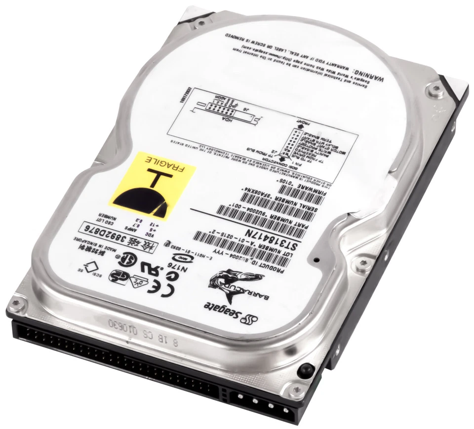 Hard Drive Seagate Barracuda ST318417N 18GB 7200RPM Ultra2 SCSI 3.5" Inch - Image 1 of 3