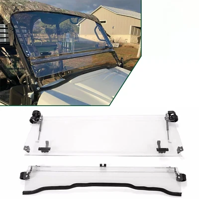 Flip Windshield Scratch Resistant For 2015+ Kawasaki Mule Pro FXT /DXT /DX /FX - Image 1 of 4