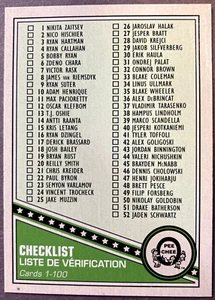 2019-20 O-Pee-Chee Retro Parallel Checklist 1-100 #100 Unmarked - Picture 1 of 2