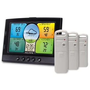 AcuRite Weather Station Auto-Dimming Brightness Temperature/Humidity 3-Sensors - Picture 1 of 3