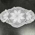 Q VINTAGE French COTTON CROCHET LACE TABLE MAT Table Runner Tray Cloth Doily