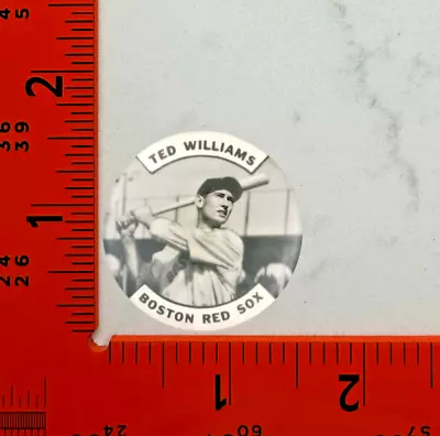 TED WILLIAMS Boston Red Sox Vintage Style 1950s Stadium Pin back Button - Image 1 of 2