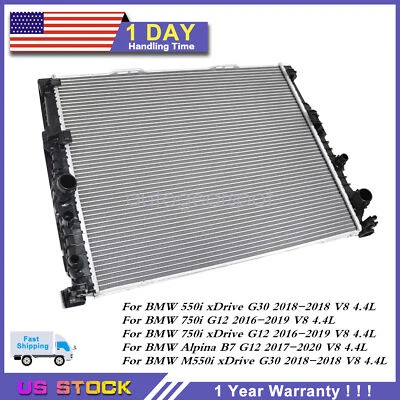 For BMW 550i xDrive 750i Alpina B7 2018 1X Radiator w/o Transmission Oil Cooler - Image 1 of 4