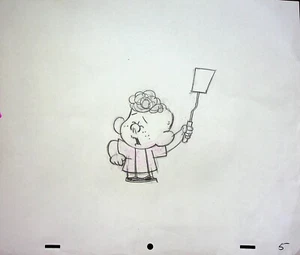 Lápiz dibujado a mano Dennis the Menace (1986) producción de animación DiC - Imagen 1 de 2