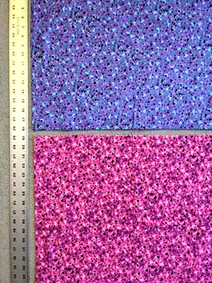 2 pc Lot 18" x 43"W Geometric Triangle Dot Cotton Flannel Beth Ann Bruske - Image 1 of 4
