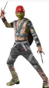 Teenage Mutant Ninja Turtles Out of the Shadow Raphael Costume Large 8-10 yrs - Picture 1 of 2