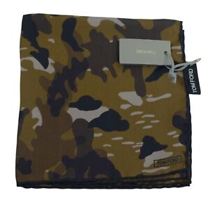 $195 NWT TOM FORD Camouflage Silk Pocket Square Italy 15x15