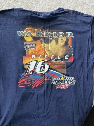 Vtg “Asphalt Warrior” Greg Biffle #16 NASCAR T-Shirt SIZE XL NASCAR RACING Cover