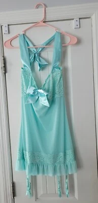 Babydoll de malla satinada de encaje Dreamgirl como nuevo con liga talla grande, nuevo sin etiquetas Foto 1 de 4