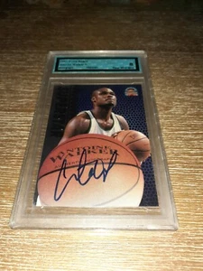 ANTOINE WALKER 1997/98 SCORE BOARD SUPERSTAR ON CARD AUTOGRAPH AUTO graded 8 - Picture 1 of 7
