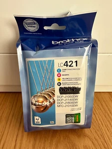 Original Brother LC421 Tintenpatronen Schwarz Magenta Cyan Gelb Ink Cartridge - Bild 1 von 3