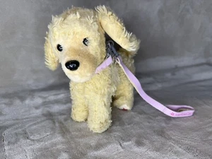 American Girl Doll Apricot Poodle Puppy Poseable With Pink Leash And Crown Colla - Picture 1 of 11