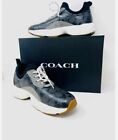 Coach Sneakers  Size 8 Black/White Signature Leather Designer W/ BOX!!! Sneakers
