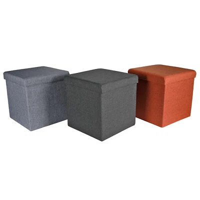 Sitzhocker Sitzwürfel Aufbewahrungsbox faltbar Sitztruhe Hocker 40x40cm Truhe - Bild 1 von 4