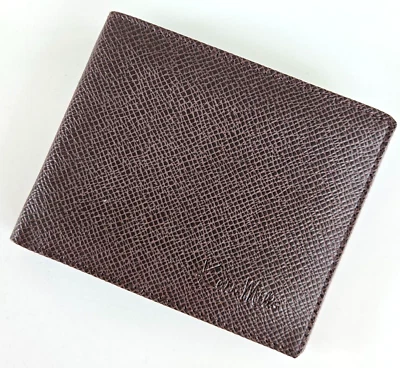 Cartera Kevin Mills de cuero marrón para hombre de 3,5" por 4,25" nueva Foto 1 de 4