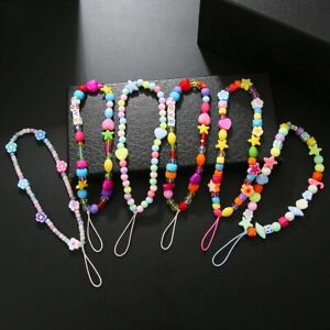 Star Beaded Phone Chain Beads Bracelet for Mobile Phone Chain Wrist Strap Rope *