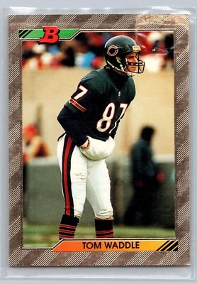 1992 TOPPS BOWMAN CARD # 313 Tim Waddle - Chicago Bears - Image 1 of 2