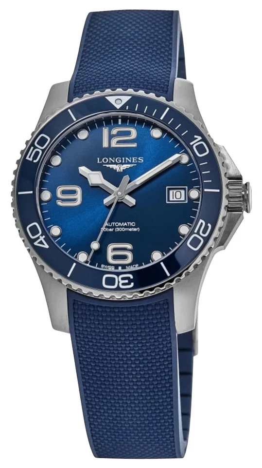 Reloj Longines HydroConquest Automático Azul Goma Buzos Hombre L3.780.4.96.9 Foto 1 de 4