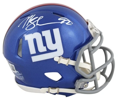 Giants Michael Strahan Authentic Signed Speed Mini Helmet BAS Witnessed - Image 1 of 4