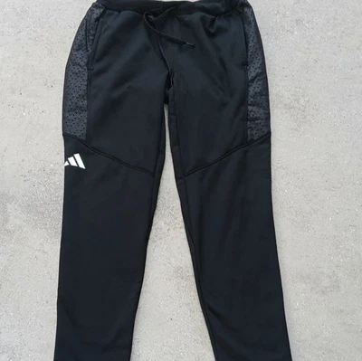 NEW Adidas Tapered Travel Training Pants Mens Large Black Zip Leg Aeroready - Image 1 of 4