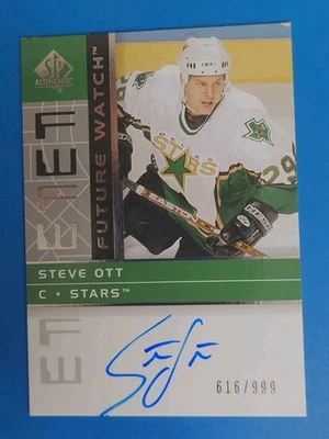 Steve Ott Future Watch Hard Autographed Limited /999 Sp Authentic Dalas Stars - Image 1 of 4