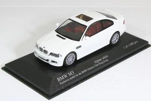 Minichamps 1/43 BMW M3 E46 Alpine White 2000 Hong Kong Owners Club Model - Foto 1 di 2