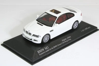Minichamps 1/43 BMW M3 E46 Alpine White 2000 Hong Kong Owners Club Model - Immagine 1 di 2