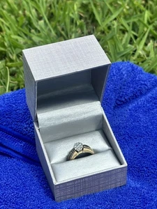 10k Gelbgold & Diamant 1 Karat T.W. Diamant Verlobung/Braut besetzt 7 Gramm Zales - Bild 1 von 6