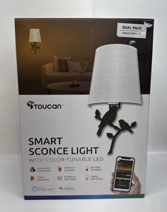 ONE Toucan 9.5-in W 7-Dual Pack Halo White/Contemporary LED Wall Sconce *NEW* - Picture 1 of 5