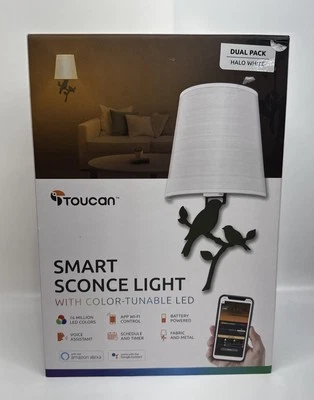 ONE Toucan 9.5-in W 7-Dual Pack Halo White/Contemporary LED Wall Sconce *NEW* - Image 1 of 4