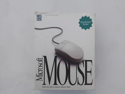 Vintage 1992 Microsoft Mouse PS/2 Version MS-DOS & Windows Unused - Image 1 of 4