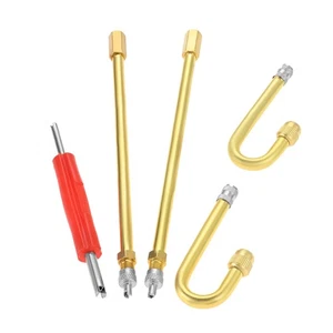 4x Dually Valve Stem Extender Tire Nozzle Extension Rod for Cars Trucks Buses - Picture 1 of 16