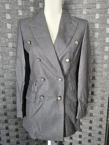 Damen Escada Woll Blazer Schwarz Metallic Gold - Bild 1 von 9