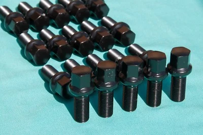 Set of 20 Black Mercedes Lug Bolts Nuts E350 E550 SL500 SL550 CLS550 C250 C350 - Image 1 of 3