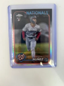 TOPPS CHROME BASEBALL 2024 NASIM NUNEZ WASHINGTON NATIONALS REFRACTOR RC . - Picture 1 of 2
