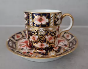 Royal Crown Derby 2451 Imari Pattern Coffee Can & Saucer Condition See Comments - Picture 1 of 13