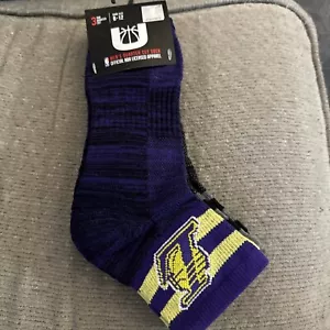 LA Lakers 3 Pack Quarter Socks Size 6-12 - Picture 1 of 4