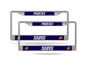Phoenix Suns NBA Chrome Metal (Set of 2) License Plate Frames - Picture 1 of 6