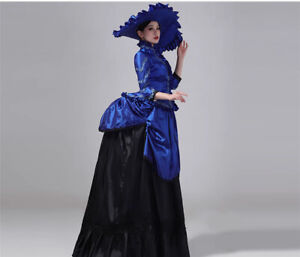 Women Victorian Bustle Gown Dress Edwardian Bustledress Walking Dress Gown Party