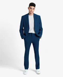 BNWT Kenneth Cole Reaction Mens Ready Flex Slim Fit Suit Blue 40S 33Wx32L - Picture 1 of 7