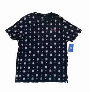 Hurley Mens Graphic T Shirt Calavera Print Skull Black Red Large - Picture 1 of 3