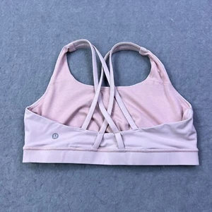 Lululemon Energy BH 10 Neutral Blush Pink leichte Stütz Träger Sport W2540S - Bild 1 von 7