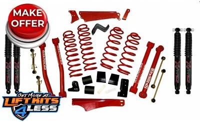 Kit de elevación Skyjacker JK401KCR-B 4" con amortiguadores máximos negros para Jeep Wrangler JK 2007-18 Foto 1 de 3