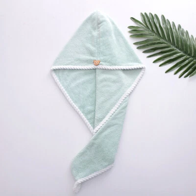 New Rapid Fast Drying Hair Absorbent Towel Turban Wrap Soft Shower Bath Cap Hat - Image 1 of 4