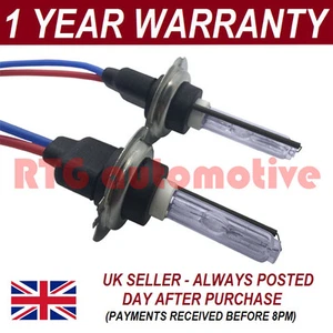 2X BULBS FOR AFTER MARKET HID CONVERSION KIT XENON 10000K BLUE 55W WIRE IN - Picture 1 of 1