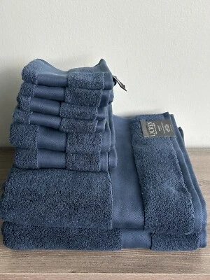 Ralph Lauren Westcott Bath Towels  8 Piece Set 100% Cotton Color CLUB NAVY New! - Image 1 of 4