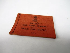 Rare Vintage King George V One Anna Stitched Stamp Booklet Made In India Old "F - Picture 1 of 11